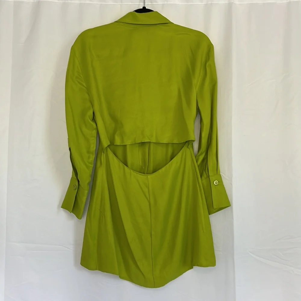 Zara Mini Button Down Collar Dress - Picture 4 of 7